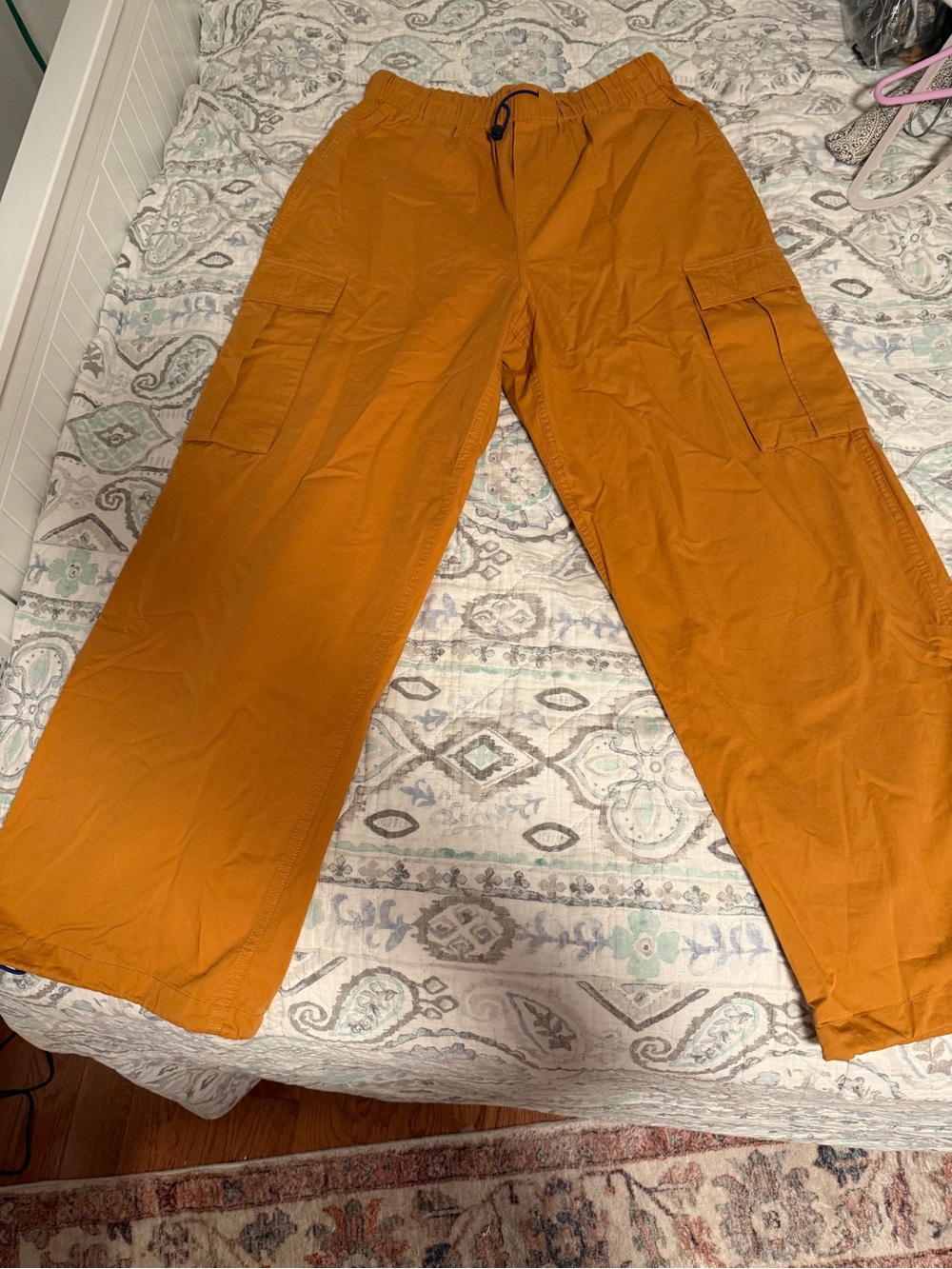 Mustard Brain-Dead Hiking/Rock Climbing Cargo Pants with Side Pockets